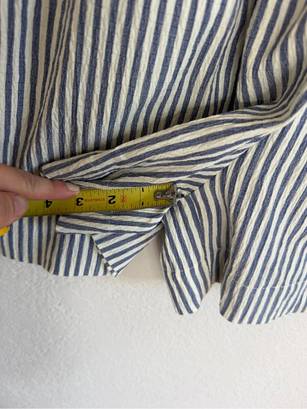Cupshe Light-weight Navy & White Striped Casual Shorts - Picture 10 of 10